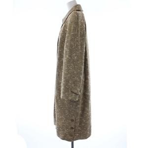 CHANEL 96A ヴィンテージ ツイード ステンカラーコート ココマーク 36 ベージュ