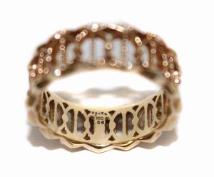 agete リング K10 ダイヤモンド 0.04ct 11号 イエローゴールド