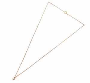 agete ネックレス 一粒ダイヤ K18 ダイヤモンド 0.1ct ピンクゴールド