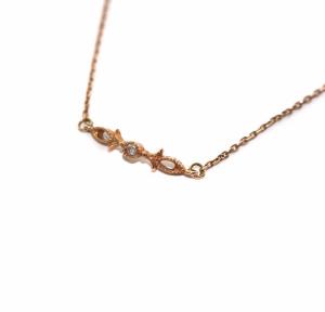 agete リング ブレスレット 2点セット K10 ダイヤモンド 0.014ct 9号 ピンクゴールド