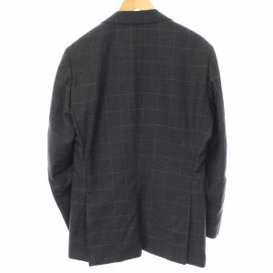 TOMORROWLAND CARLO BARBERA テーラードジャケット チェック 2B サイドベンツ 50 グレー