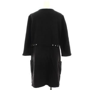 agnes b. ワンピース スウェット地 裏起毛 L ブラック