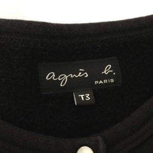 agnes b. ワンピース スウェット地 裏起毛 L ブラック