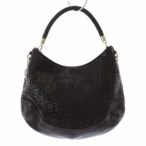 ANYA HINDMARCH ハンドバッグ 2way 編込 レザー ブラウン