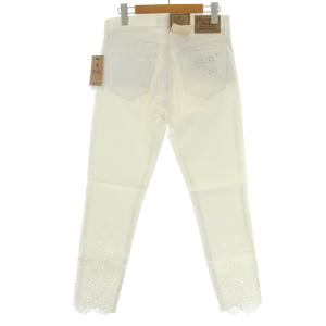 POLO RALPH LAUREN TOMPKINS MID RISE SKINNY CROP デニムパンツ 27R アイボリー
