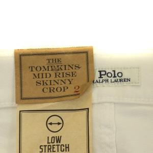 POLO RALPH LAUREN TOMPKINS MID RISE SKINNY CROP デニムパンツ 27R アイボリー