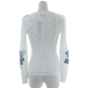 POLO RALPH LAUREN パッチワーククルーネックサマーニット  XS ホワイト