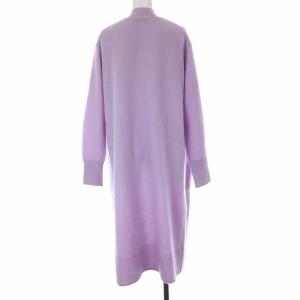 ESTNATION ラクーンカシミヤロングカーディガン F ライトパープル