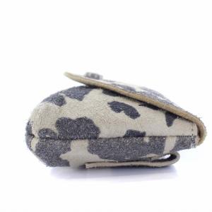 BEAUTY&YOUTH UNITED ARROWS chiiiibag 牛柄二つ折りポーチ グレー