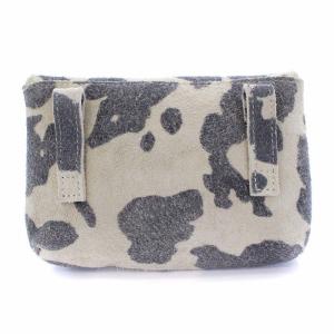 BEAUTY&YOUTH UNITED ARROWS chiiiibag 牛柄二つ折りポーチ グレー