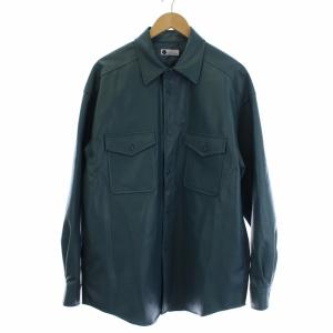 1225-604-9420 フェイクレザーCPOジャケット M ブルー
