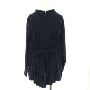 ADORE 21SS ドライジョーゼットフリルシャツ 38 ネイビー