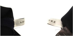 ADORE 21SS ドライジョーゼットフリルシャツ 38 ネイビー