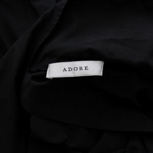 ADORE 21SS メモリーグログランワンピース 長袖 ロング 38 ブラック