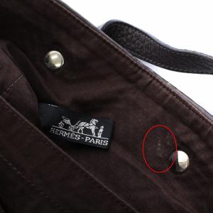 HERMES チェンナイ PM トートバッグ ハンドバッグ レザー ベージュ ブラウン L刻印