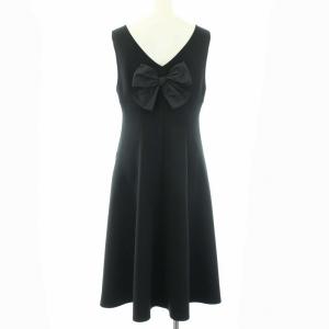 M'S GRACY 21SS ワンピース ノースリーブ バックリボン ロング 38 M ブラック