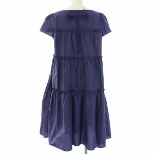 M'S GRACY 21SS ティアード ワンピース 半袖 ひざ丈 M パープル