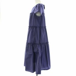 M'S GRACY 21SS ティアード ワンピース 半袖 ひざ丈 M パープル