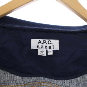 sacai ×A.P.C. Eimi 再構築 MA-1 ドッキングデニムジャケット XXS インディゴ