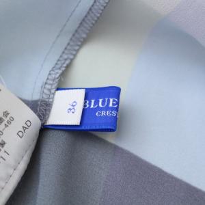 BLUE LABEL CRESTBRIDGE スカート ロング リバーシブル フレア チェック 36 S ネイビー グレー ベージュ タグ付き