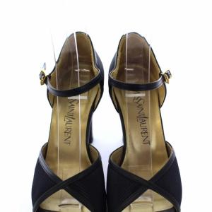 YVES SAINT LAURENT ストラップ サンダル ハイヒール 35.5 ブラック