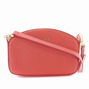 FURLA ショルダーバッグ ポシエット レザー レッド