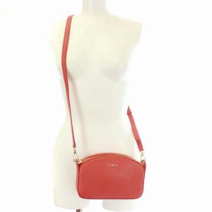 FURLA ショルダーバッグ ポシエット レザー レッド
