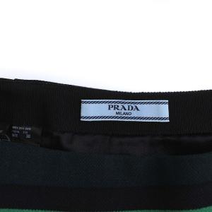 PRADA 2011年製 タイトスカート ひざ丈 ライン ベルト付き 38 S ブラック