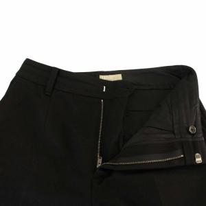 MARGARET HOWELL 19AW スラックスパンツ ロールアップ センタープレス ウール L ブラック
