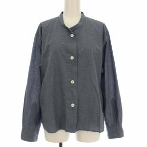 20AW シャツ ハイネック 長袖 薄手 3 ブルー