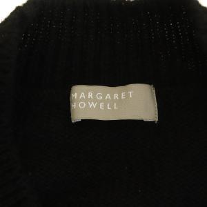 MARGARET HOWELL 19AW カーディガン ニット Vネック ウール 2 ブラック