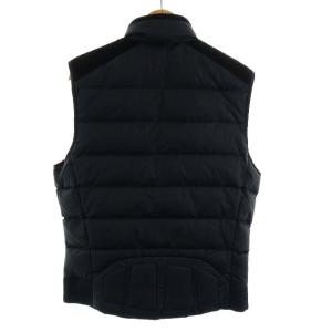 RALPH LAUREN ダウンベスト ナイロン スエード 切替 S ブラック