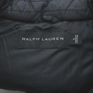 RALPH LAUREN ダウンベスト ナイロン スエード 切替 S ブラック
