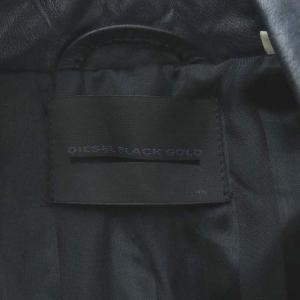 DIESEL BLACK GOLD ライダースジャケット ダブル レザー 46 ブラック