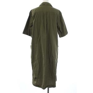 MHL. 18SS シャツワンピース 五分袖 ロング オープンカラー 2 M カーキ