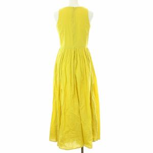 MARIHA LADY MIXI ワンピース ノースリーブ 34 S イエロー
