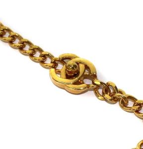 CHANEL 96P ヴィンテージ ココマーク ターンロック ネックレス ゴールド