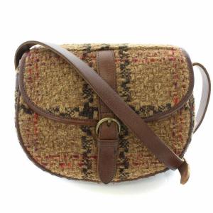 ショルダーバッグ 総柄 ベージュ 茶 ブラウン