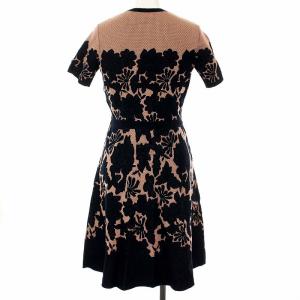 PAULE KA 花柄ニットワンピース S ピンクベージュ