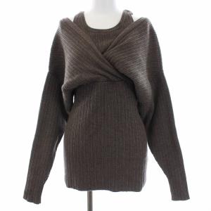 21AW CACHE COEUR LAYER KNIT TOPS ニット 長袖 ワンショルダー
