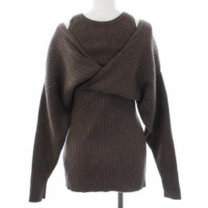 CLANE 21AW CACHE COEUR LAYER KNIT TOPS ニット 長袖 ワンショルダー