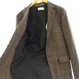 Maison Kitsuné スーツ セットアップ チェック テーラードジャケット タック パンツ 44 ブラウン