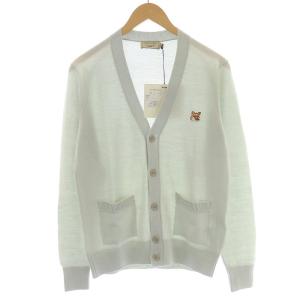 Maison Kitsuné MERINOS CARDIGAN FOX HEAD PATCH カーディガン 薄手 グレー