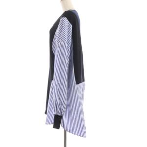 ENFOLD 21AW ダブルサテンニット×SHIRT PULLOVER シャツ フェイクレイヤード 38