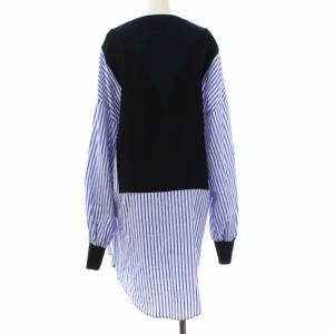 ENFOLD 21AW ダブルサテンニット×SHIRT PULLOVER シャツ フェイクレイヤード 38