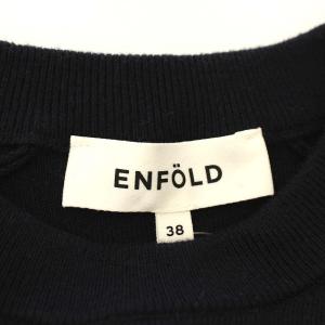 ENFOLD 22SS MODERN ニット ビッグシルエット 変形 38 ネイビー