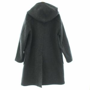 DANTON 19AW ウールモッサフードコート アウター ロング 36 ダークグレー
