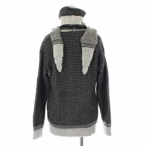 Chloe カーディガン ニット 帽子セット ブローチ 長袖 XS グレー 黒