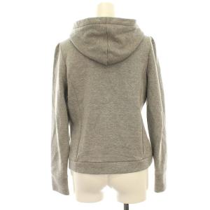 M'S GRACY 近年モデル パーカー スウェット 花柄 レース 裏起毛 ジップアップ 38 M グレー