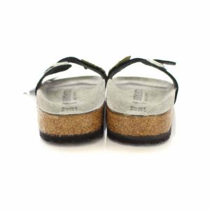 BIRKENSTOCK マドリッドフラワー サンダル フラット フラワーモチーフ ベルト シューズ 37 ブラック